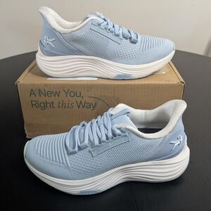 KURU Atom 2 - Myst Blue Knit Lace-Up - Foot Pain Relief Sneakers - New In Box